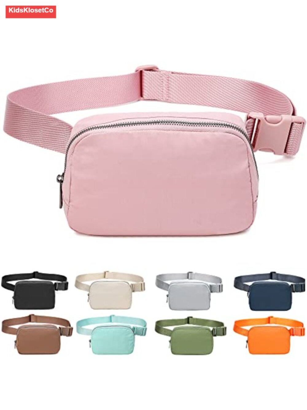 Water Resistant Nylon Fanny Pack Waist Bag Crossbody Belt Bag Travel Workout